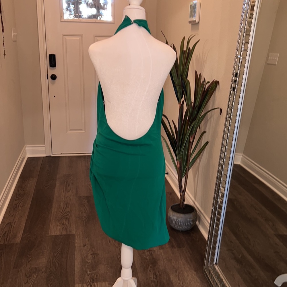 Amanda Uprichard Samba Dress in Dark Green - Picture 9 of 10